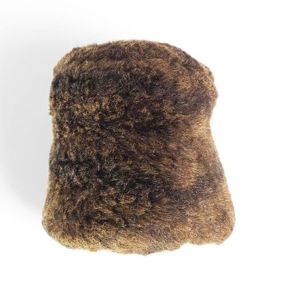 C.C Vintage 90s Faux Fur Bucket Hat Brown OS - Picture 1 of 7